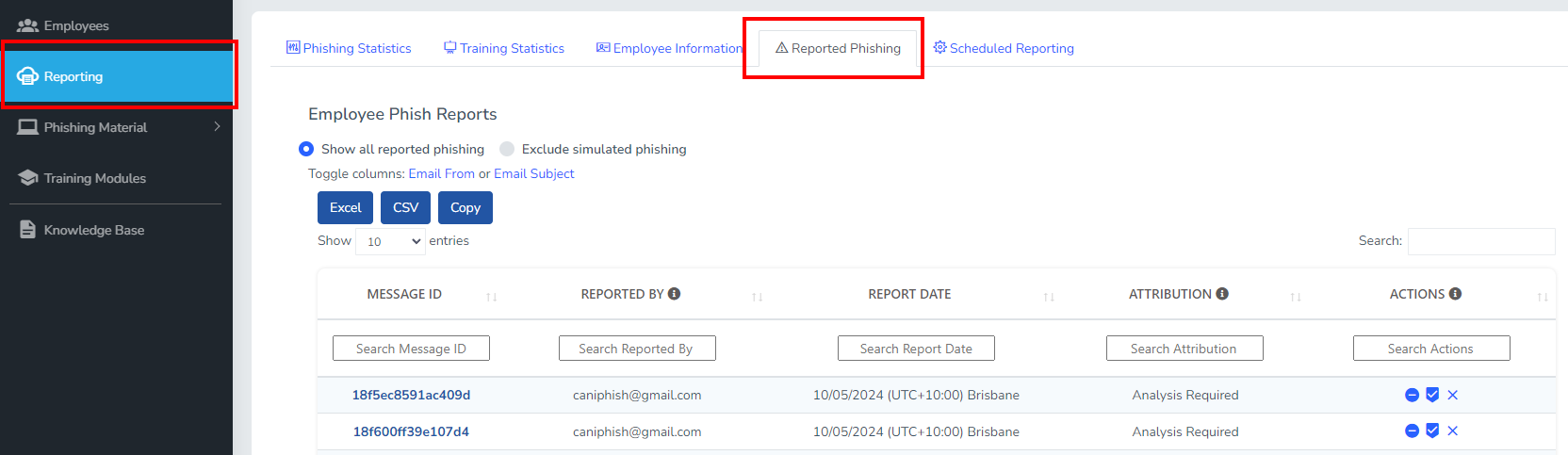 Google Workspace: Phish Report Add-on – Knowledge Base